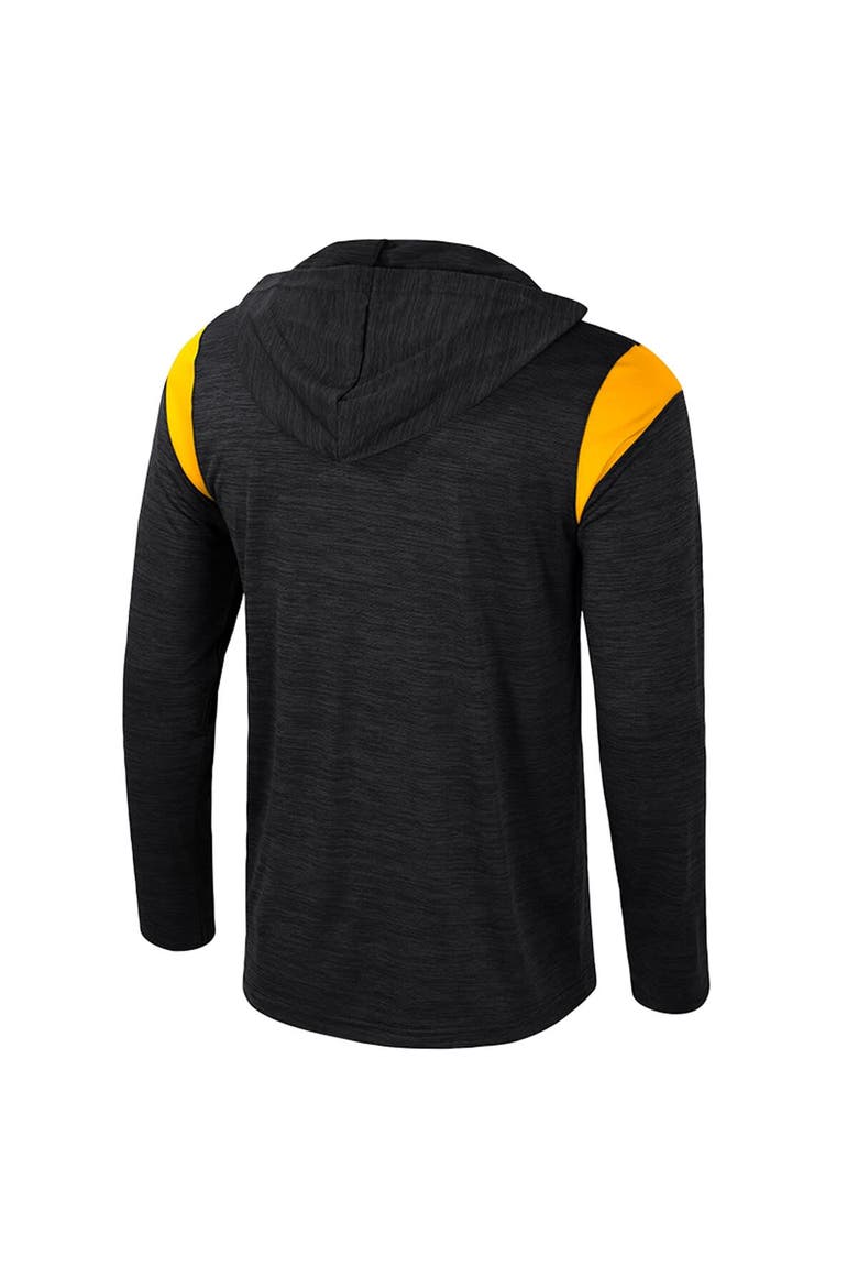 Men's Colosseum Black Iowa Hawkeyes Dozer Half-Zip Windshirt, Alternate, color, Black