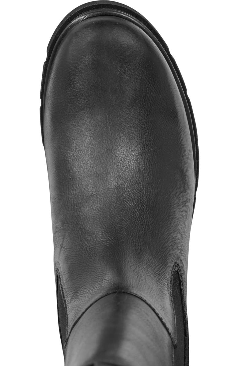 Celtic & Co. Chunky Tall Chelsea Boot, Alternate, color, Black Leather