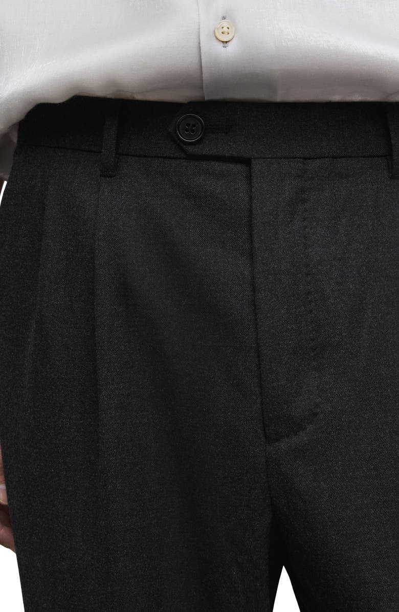 AllSaints Leigh Wool Blend Flannel Crop Pants, Alternate, color, 