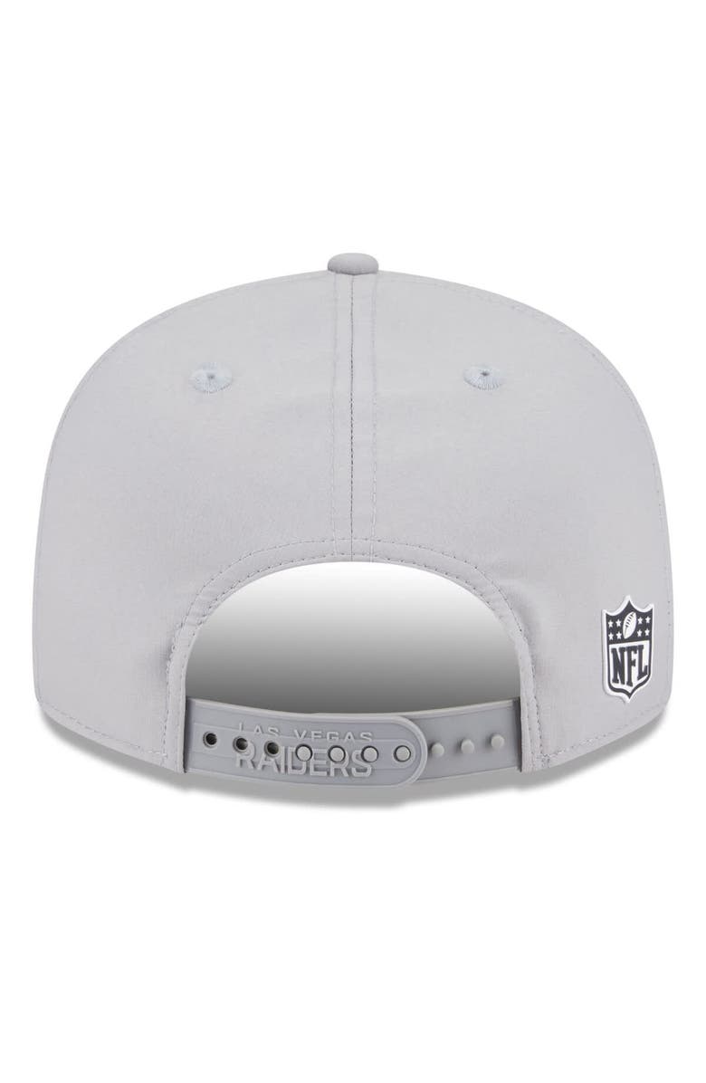 New Era Men's New Era Gray Las Vegas Raiders 2025 Sideline  Split Panel 9FIFTY Snapback Hat, Alternate, color, 