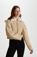 FURNIQ UK Clara Suede Shearling Jacket