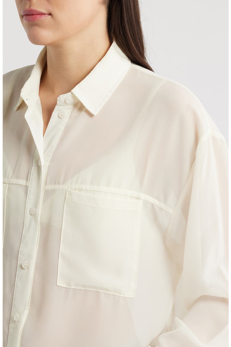 Grayson Sheer Shirt, Alternate, color, ECRU