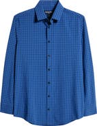 Mizzen+Main Leeward No Tuck Trim Fit Plaid Performance Button-Up Shirt