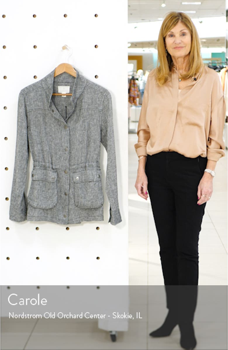 Linen Blend Utility Jacket, sales video thumbnail