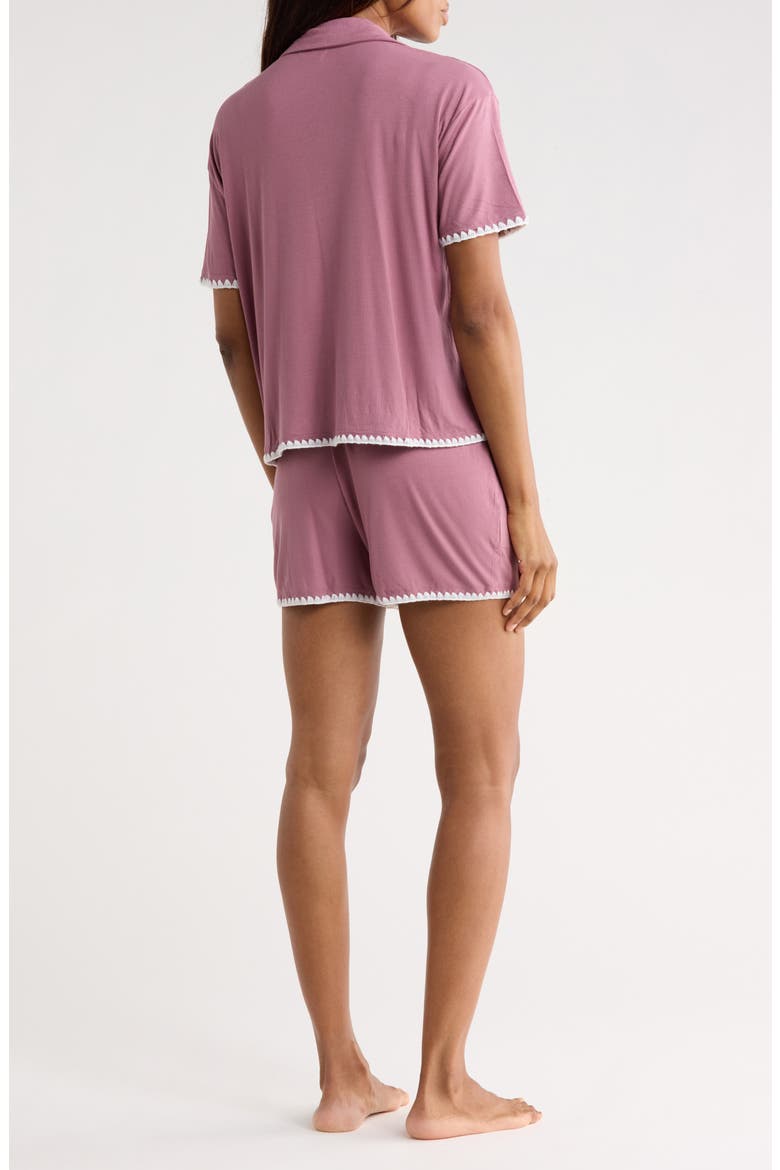 Rib Whipstitch Pajamas, Alternate, color, PURPLE