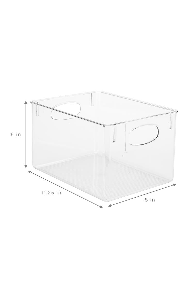 8-Pack Large Clear Fridge Organizer Bins, Alternate, color, CLEAR
