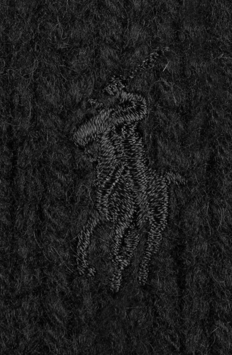 Polo Ralph Lauren Polo Player Merino Wool & Alpaca Beanie, Alternate, color, Black