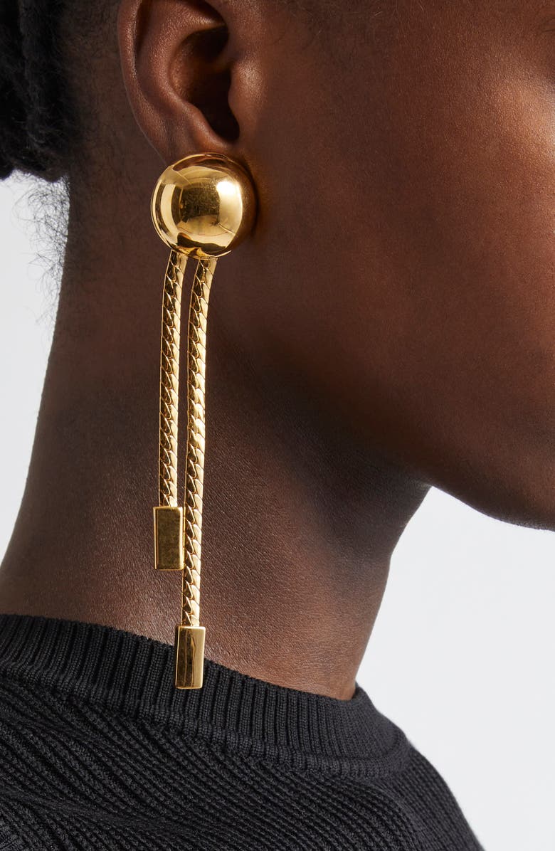 TOM FORD Dome Clip-On Earrings, Alternate, color, Vintage Gold