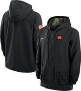 Nike Men's Nike Black Auburn Tigers 2025 NCAA Military Appreciation Full-Snap Jacket