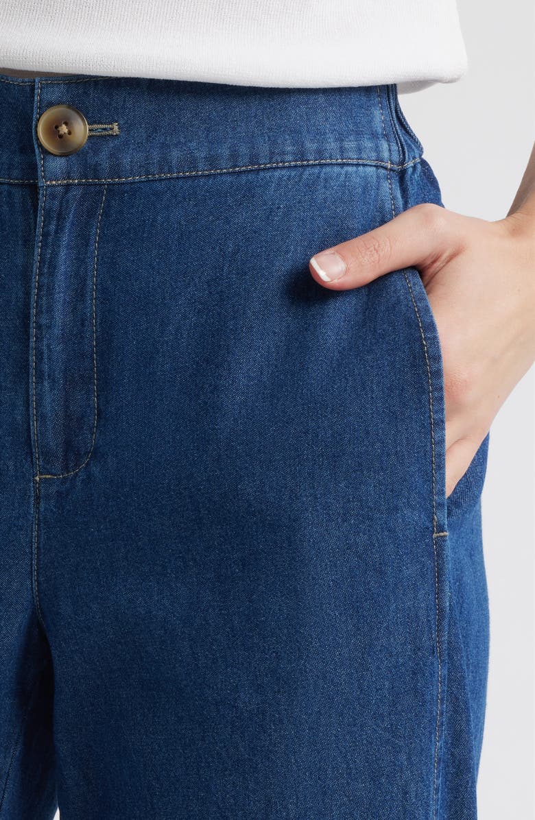 Anne Klein Curved Seam Ankle Jeans, Alternate, color, 