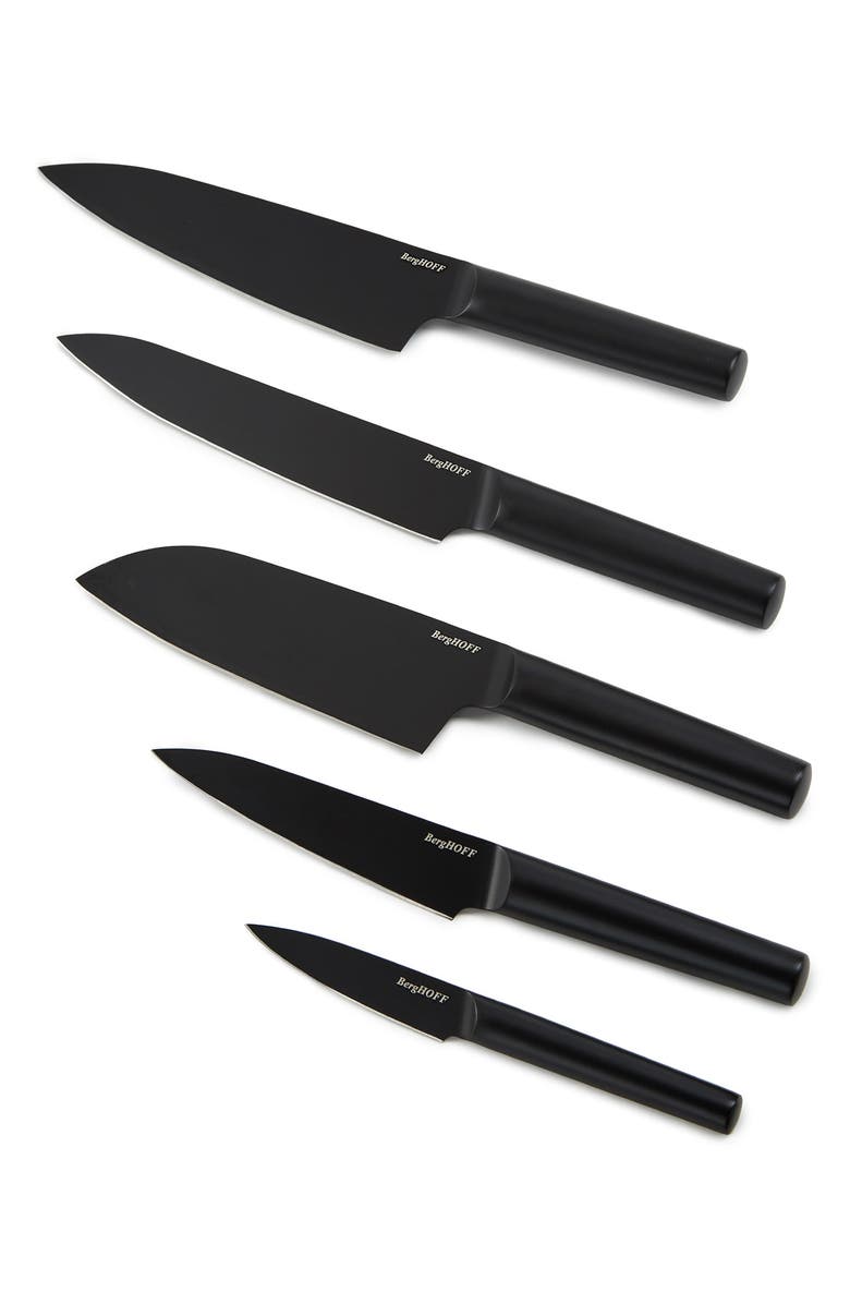 BergHOFF DiNA Boron 6-Piece Knife Block, Alternate, color, Black