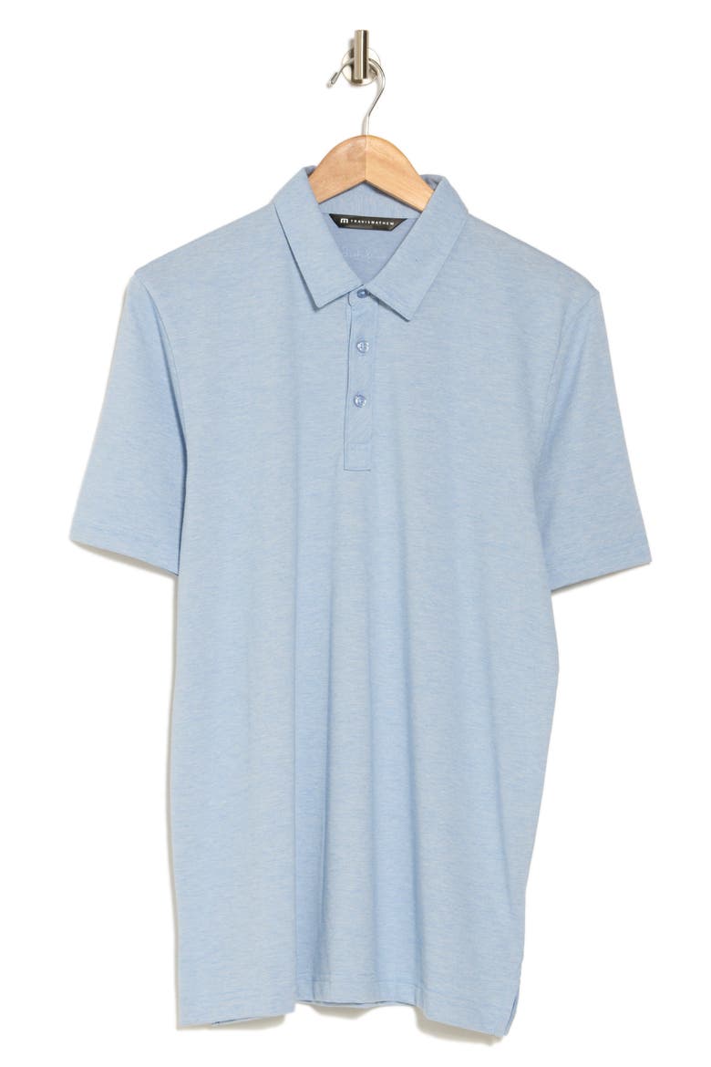 TRAVIS MATHEW The Zinna Polo Shirt, Alternate, color, HEATHER LIGHT BLUE