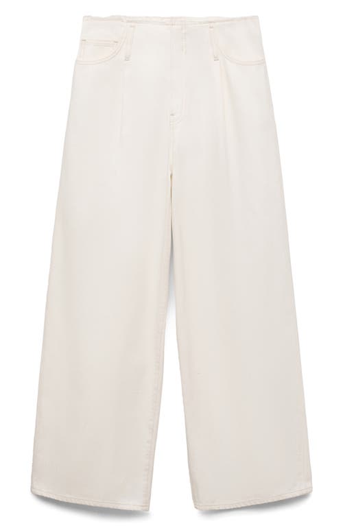Mango Fray Waist Wide Leg Jeans