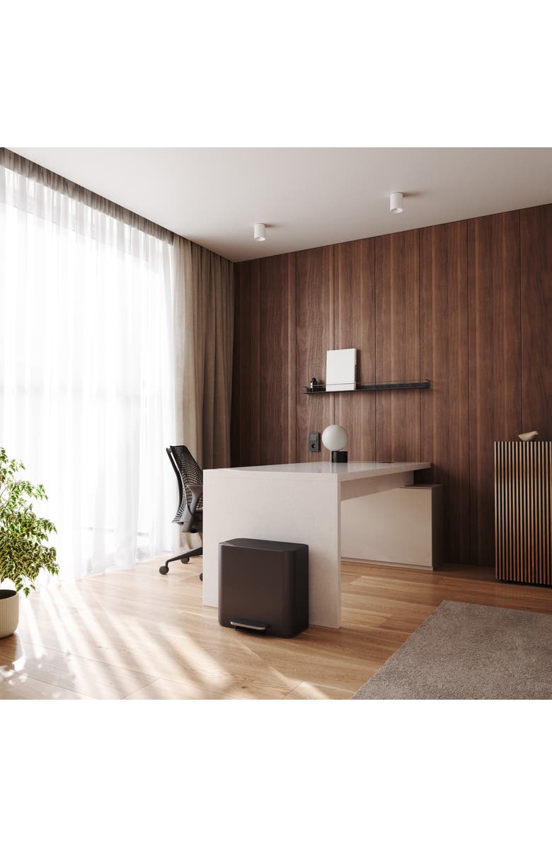 simplehuman 15L mini recycler step can, Alternate, color, Matte Black