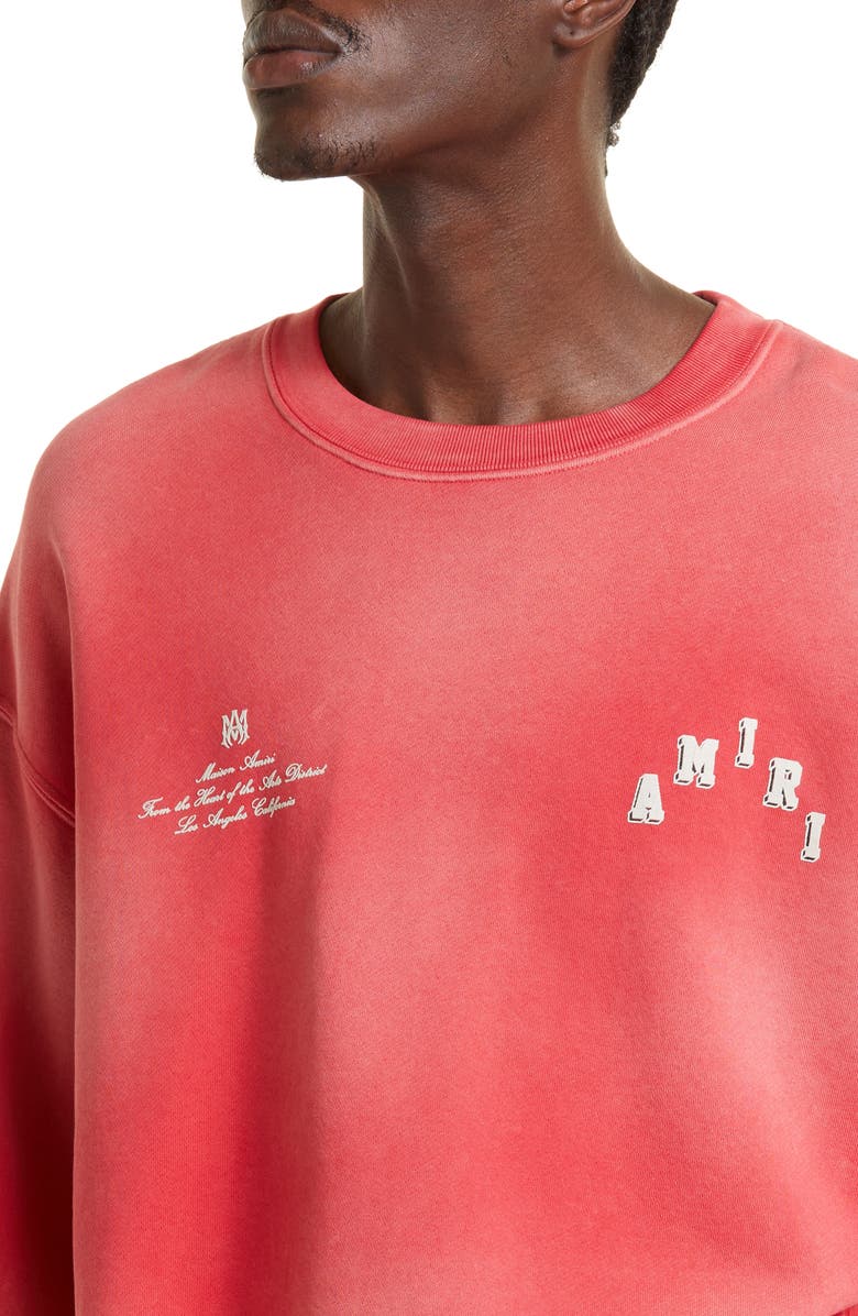 AMIRI Collegiate Logo Graphic Sweatshirt, Alternate, color,