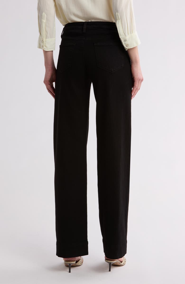 L'AGENCE Nolan High Waist Wide Leg Jeans, Alternate, color, Noir