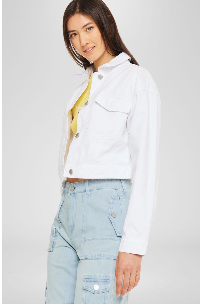 Francis Cropped Jacket, Alternate, color, White
