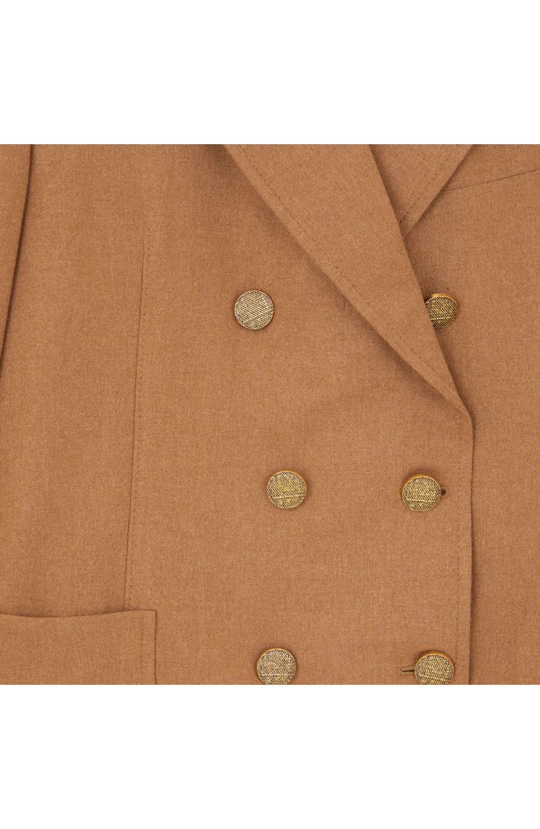 Fortela Bobbie Classic Double-Breasted Flannel Jacket, Alternate, color, Camel