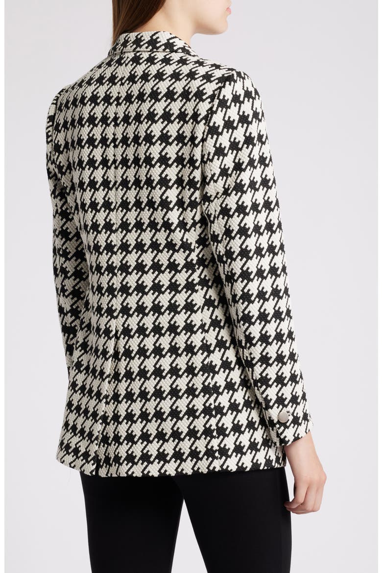 Houndstooth Jacquard One-Button Blazer, Alternate, color, ANNE WHITE/ ANNE BLACK