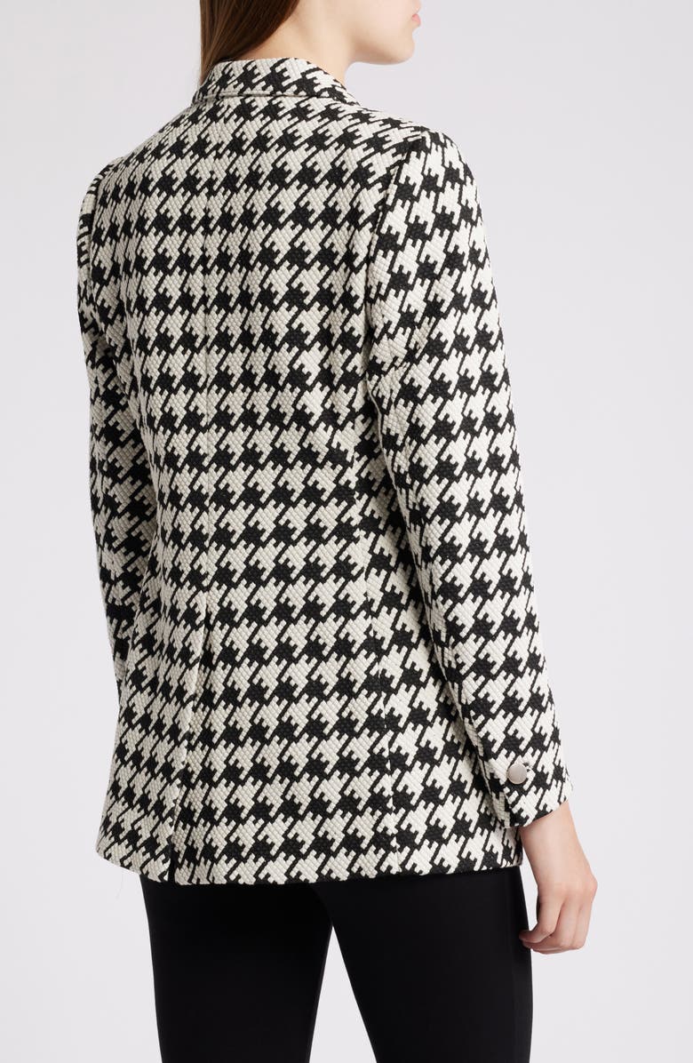 Anne Klein Houndstooth Jacquard One-Button Blazer, Alternate, color, 
