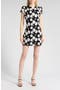 Floral Embroidered Cap Sleeve Shift Dress