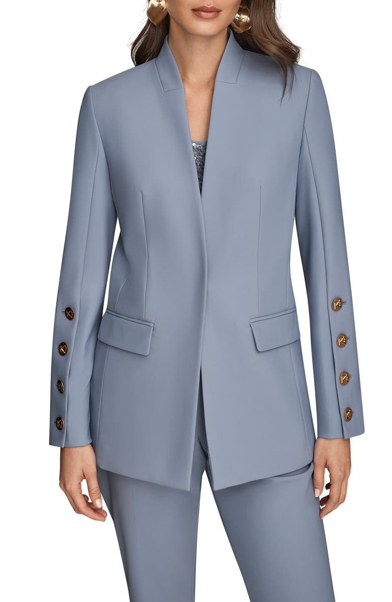 Donna Karan New York Button Sleeve Blazer, Main, color, Tempest