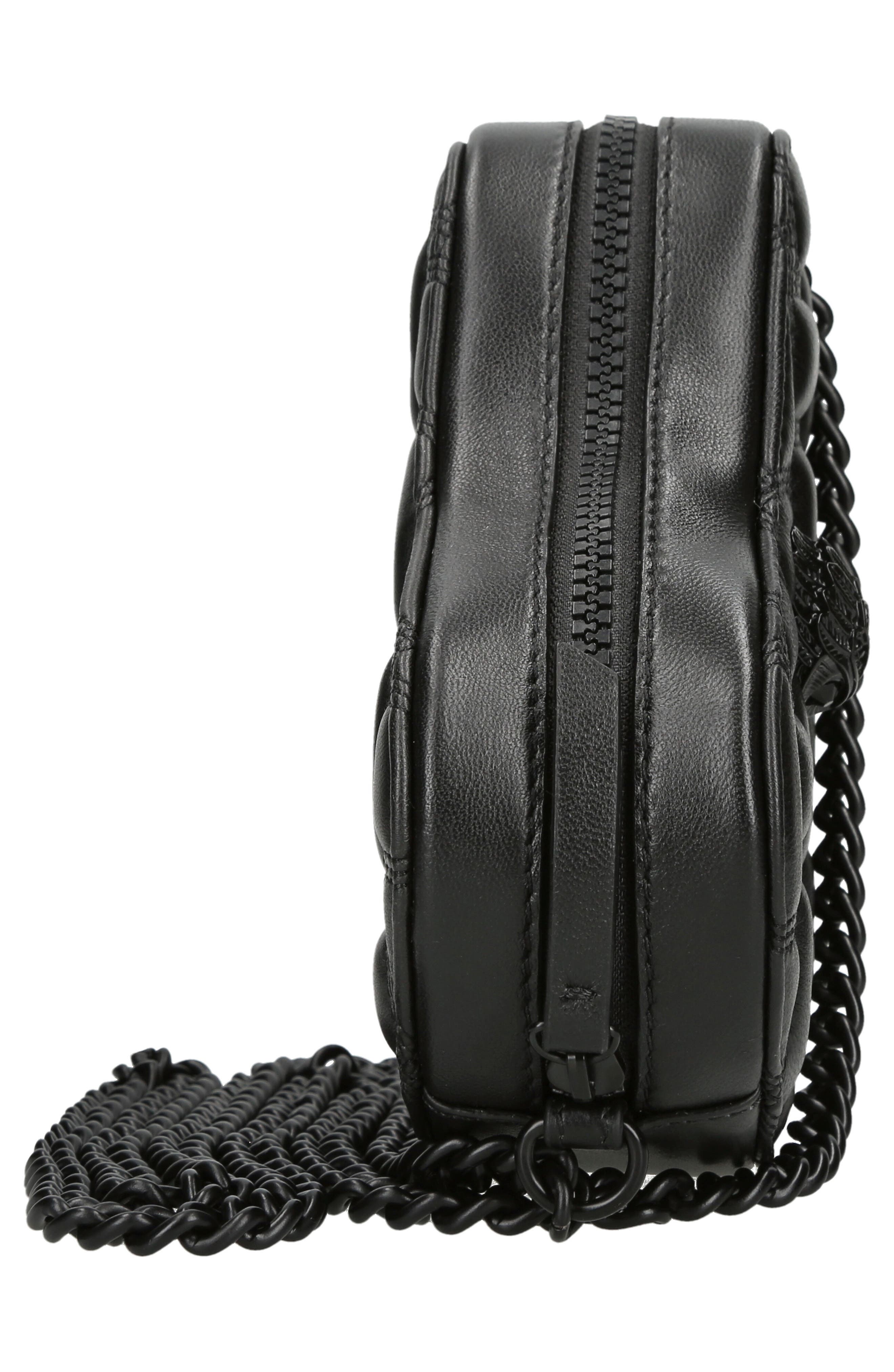 Kurt Geiger London Kensington Drench Quilted Leather Heart Crossbody Bag, Alternate, color, 
