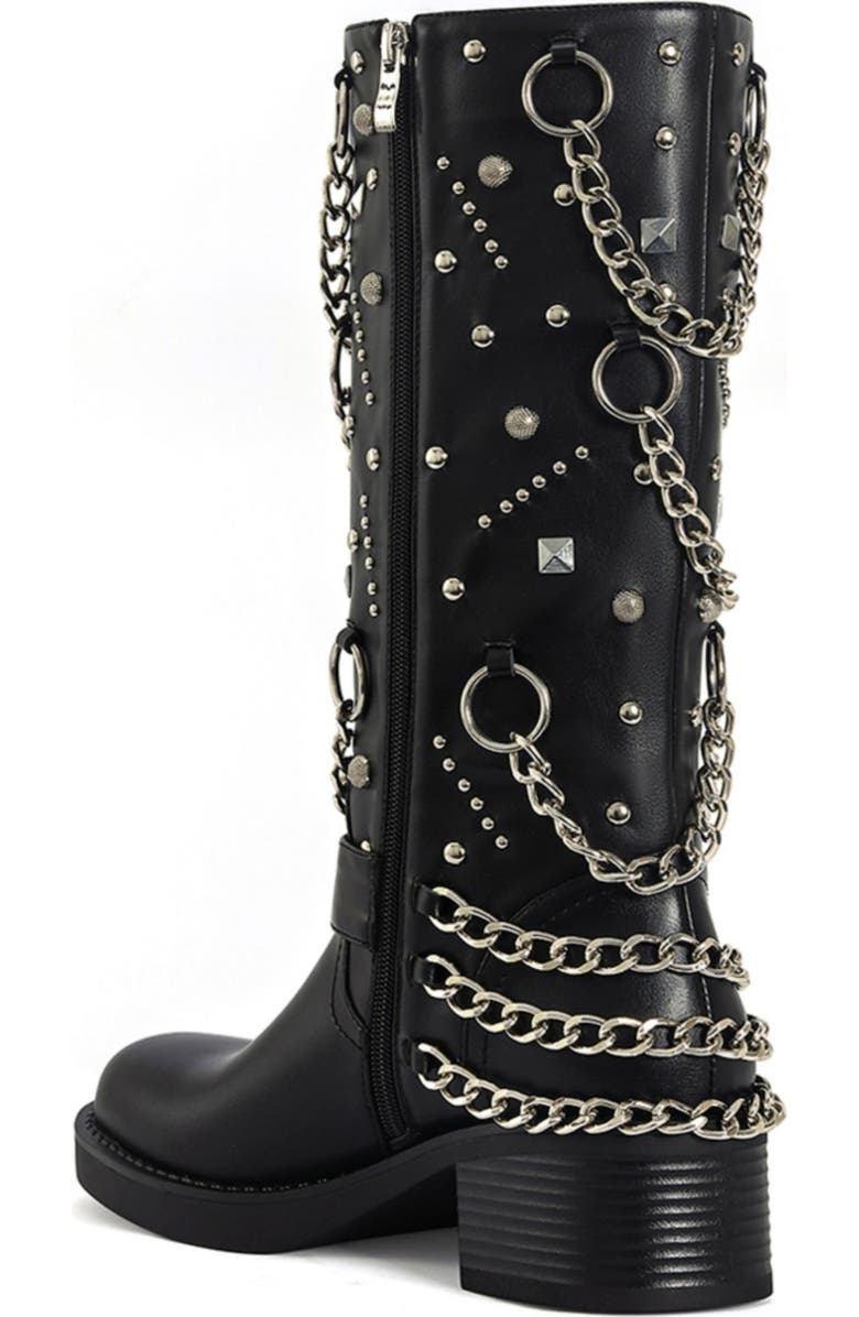 AZALEA WANG Fillmore Biker Boot, Alternate, color, Black