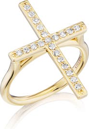 Sheryl Lowe Diamond Cross Ring