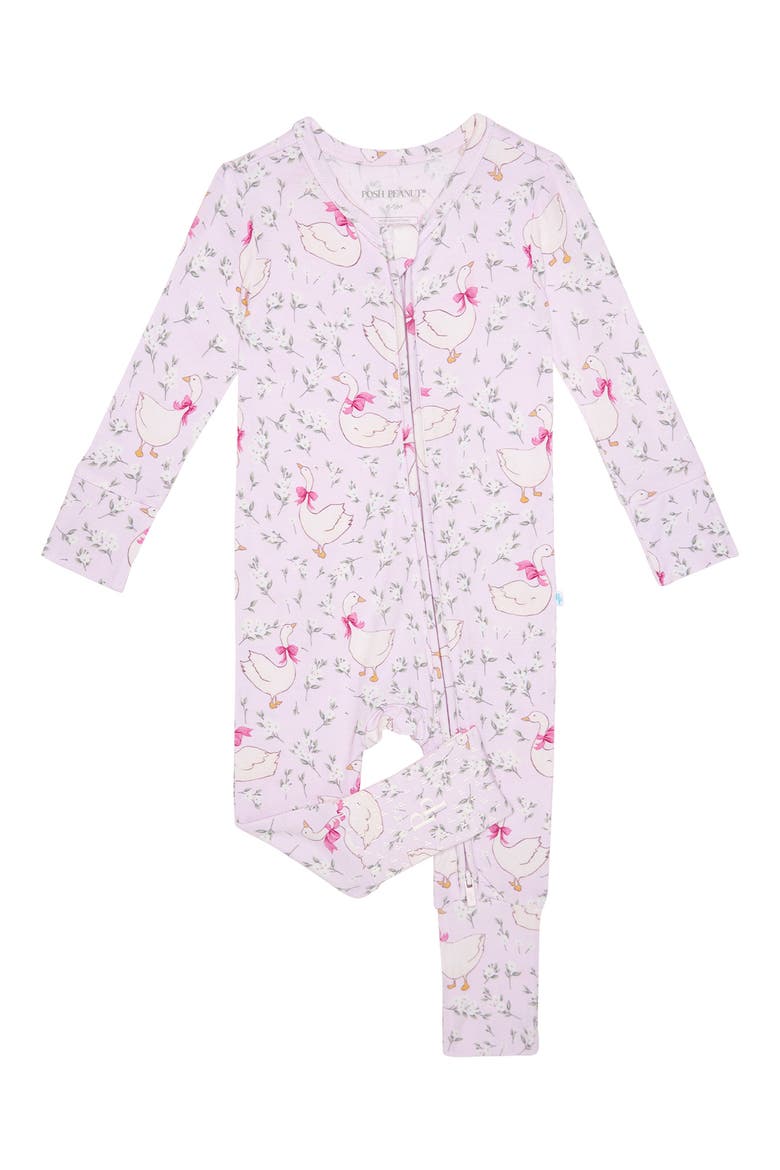Fitted Convertible One-Piece Pajamas, Main, color, LIGHT/ PASTEL PINK