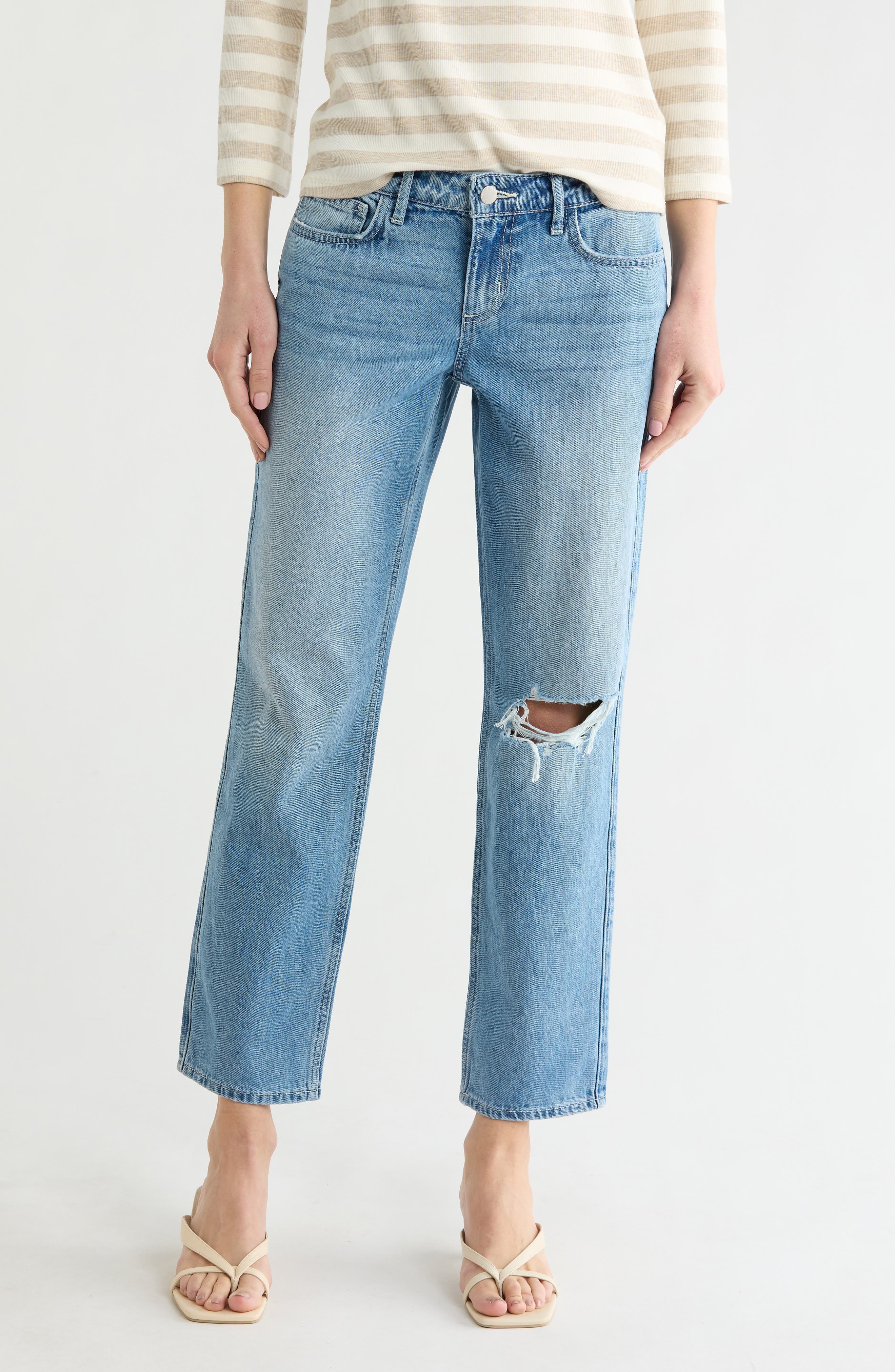 L'AGENCE Nevia Low Rise Slouch Straight Leg Jeans