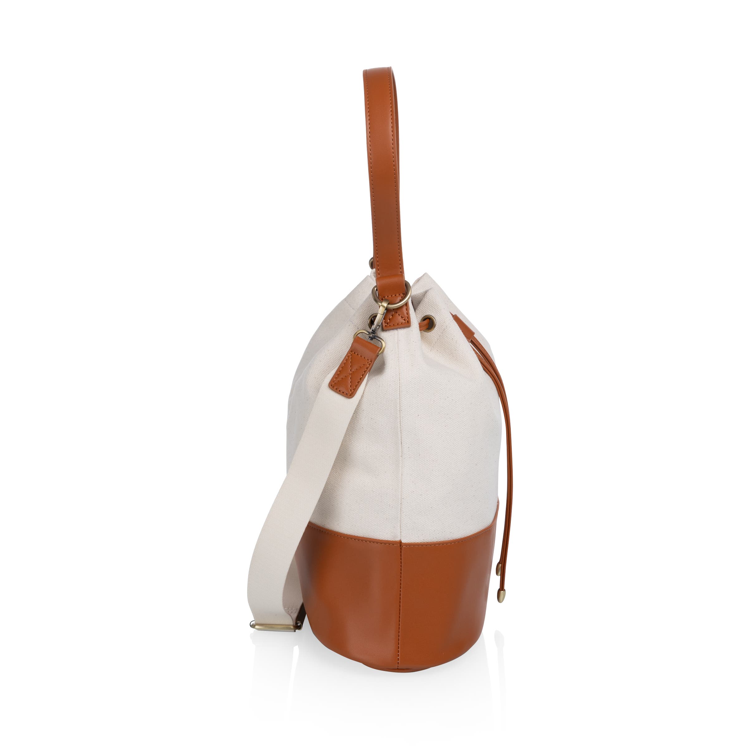 Picnic Time Sirolo Canvas 
Leatherette Tote, Alternate, color, Beige Canvas