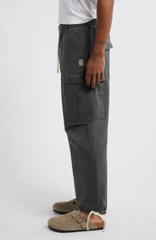 Standard Issue Pd Drawstring Cargo Pants In Vintage Black