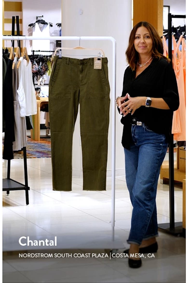 Garment Dyed Slim Straight Leg Utility Pants video