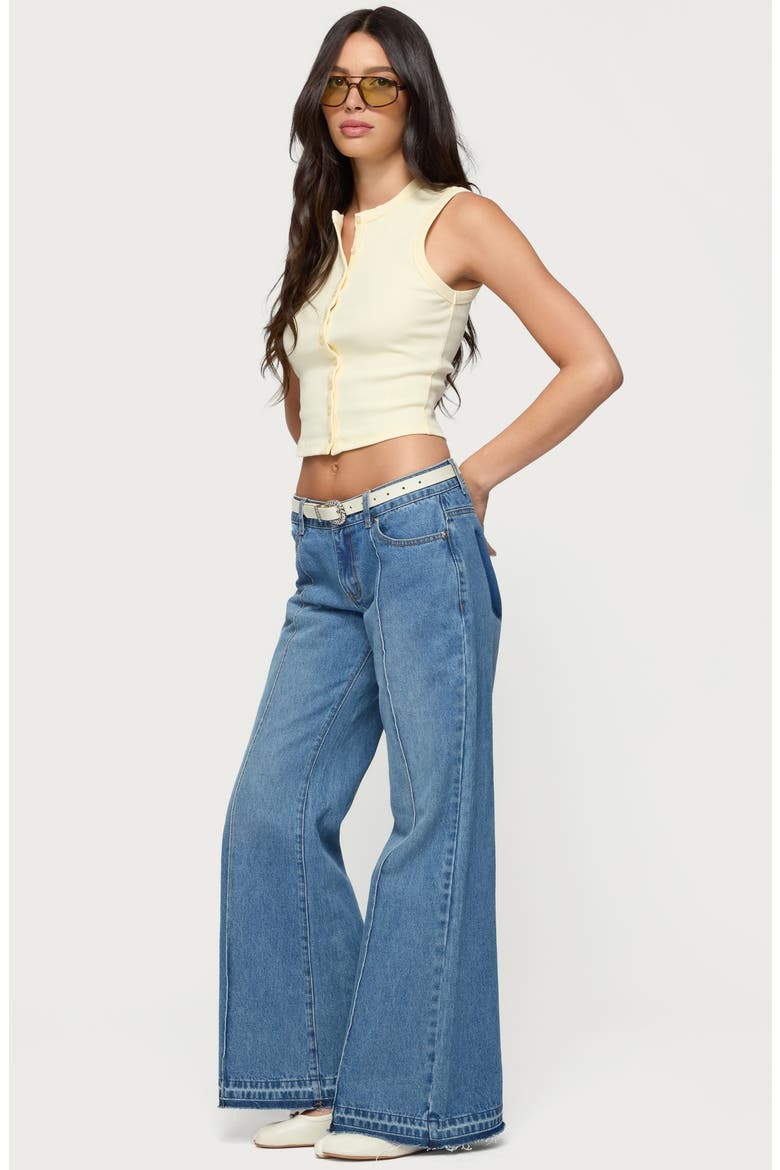 Nerissa Low Rise Flare Jeans, Alternate, color, BLUE