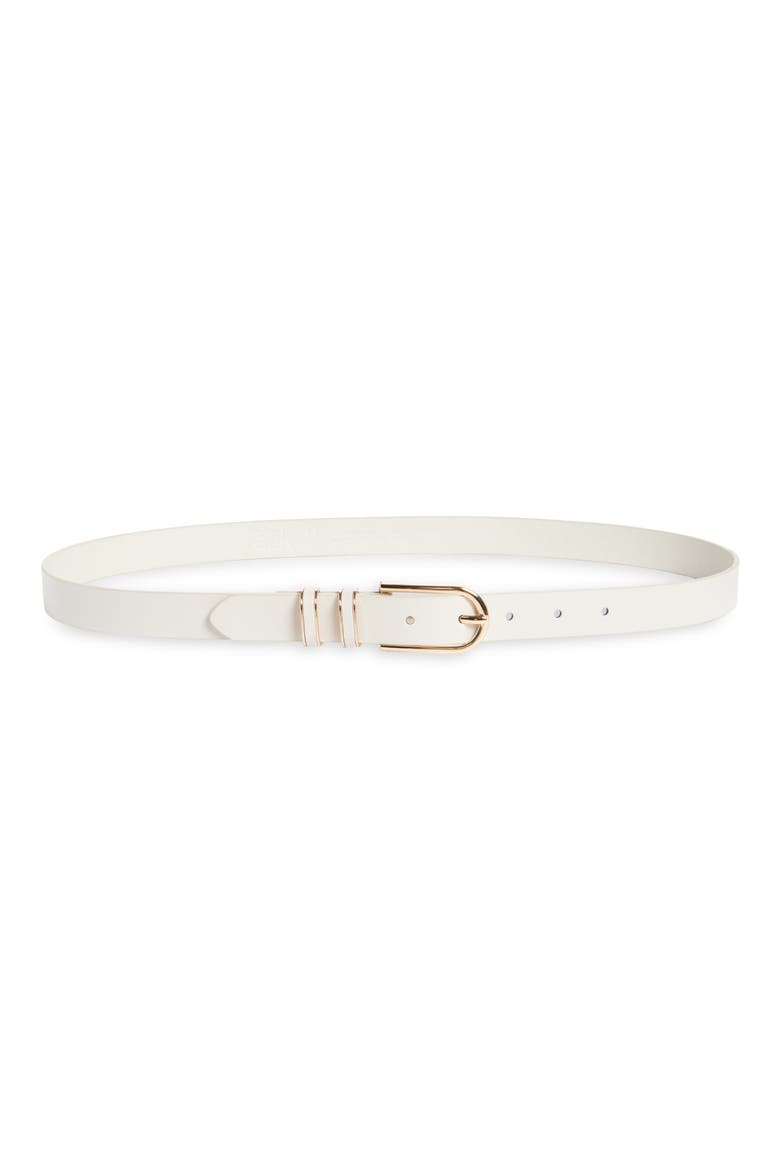 Double Keeper Belt, Main, color, WHITE