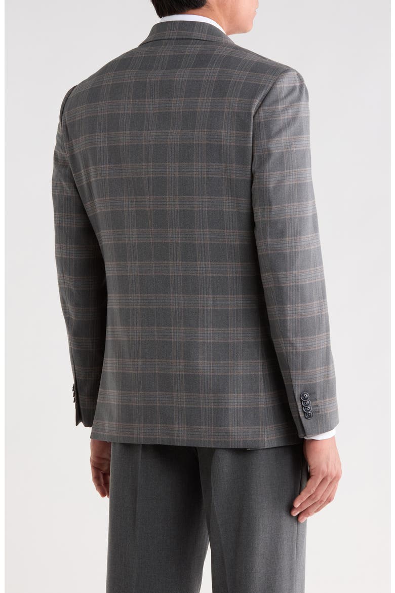 Plaid Two Button Sport Coat, Alternate, color, LIGHT GREEN PLAID