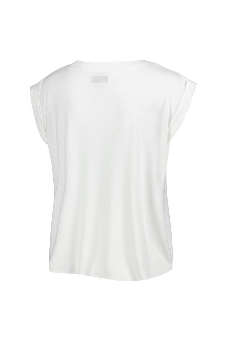 Women's Concepts Sport White/Cream Las Vegas Raiders Montana Knit T-Shirt & Shorts Sleep Set, Alternate, color, White