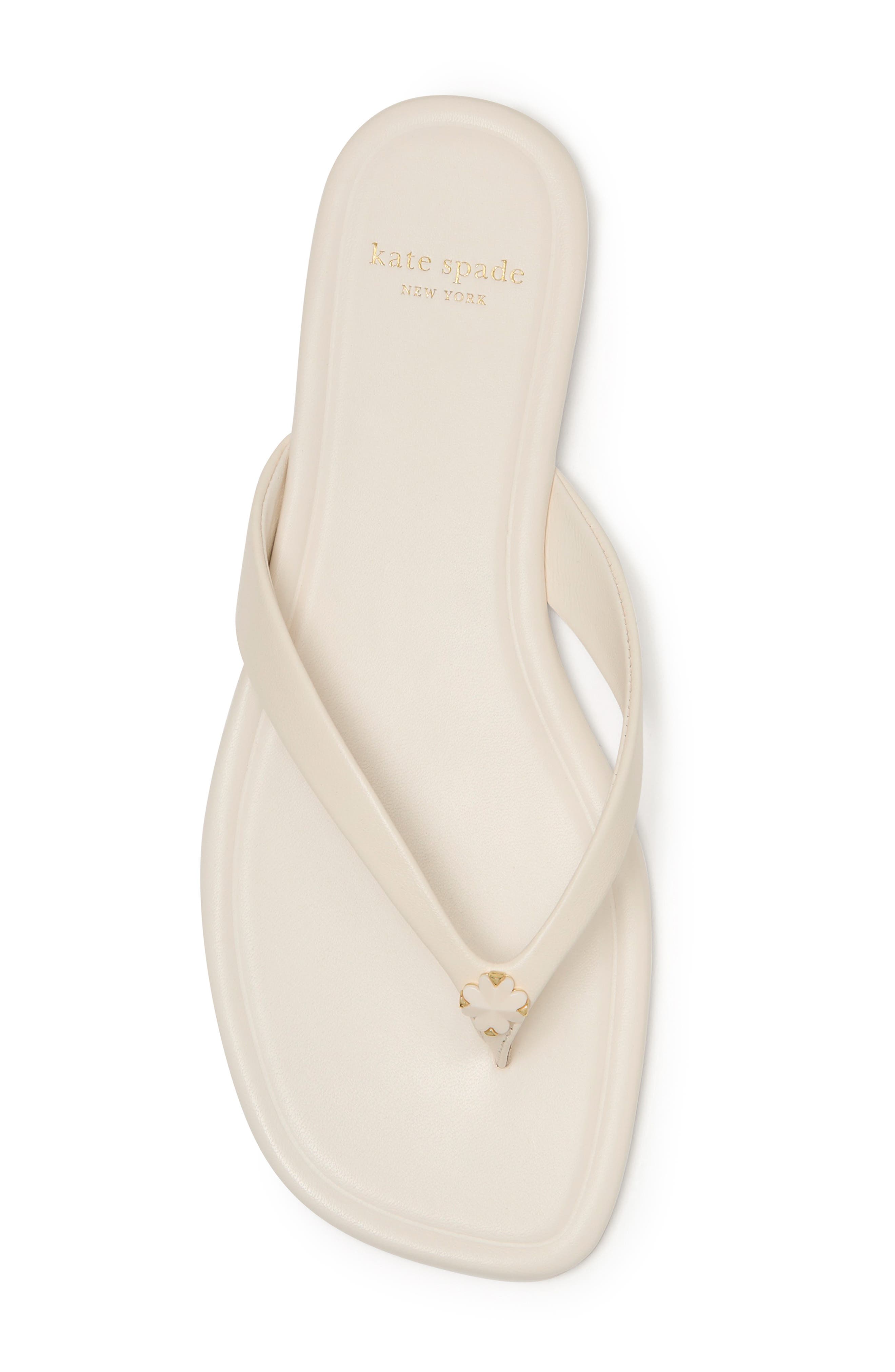 Kate Spade New York Flower Flip Flop, Alternate, color, Cream