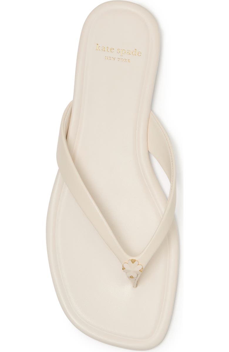 Kate Spade New York Flower Flip Flop, Alternate, color, Cream