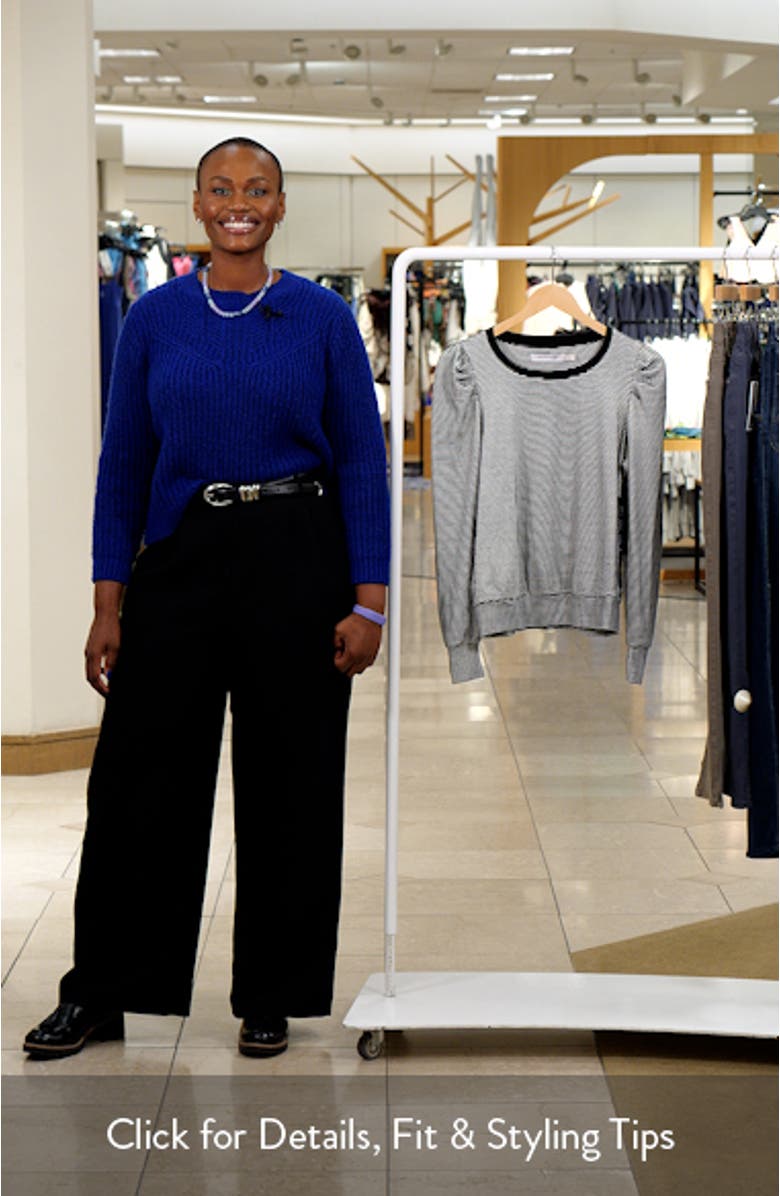 Stripe Puff Shoulder Top, sales video thumbnail