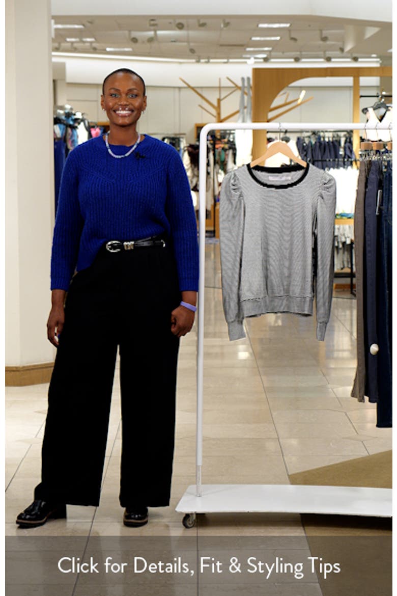 Stripe Puff Shoulder Top video