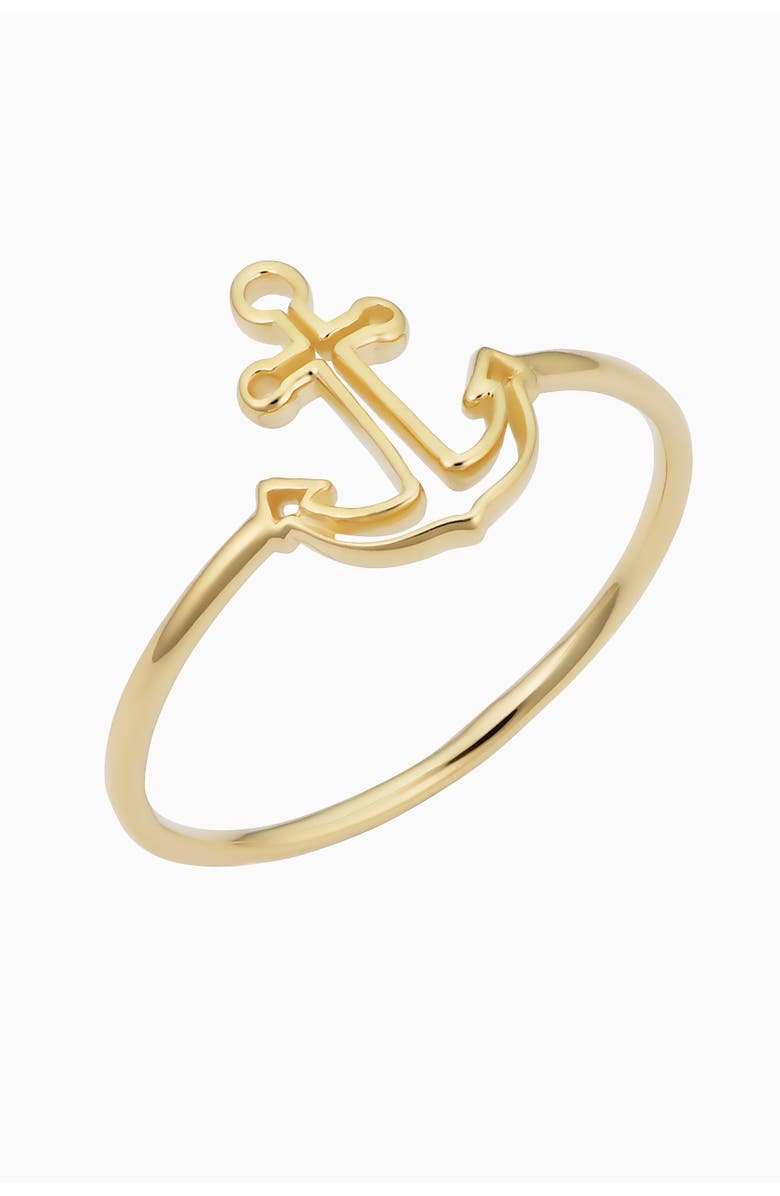 Oradina 14K Yellow Gold My Anchor Ring, Main, color, Yellow Gold