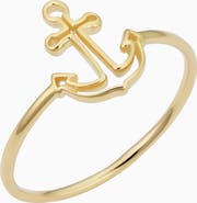 Oradina 14K Yellow Gold My Anchor Ring