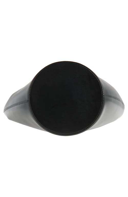 Jacquemus The Medium Bambola Asymmetric Leather Bucket Bag In Black 990