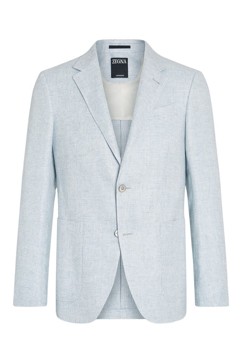 Fairway Crossover Linen, Wool & Silk Sport Coat, Alternate, color, LIGHT BLUE