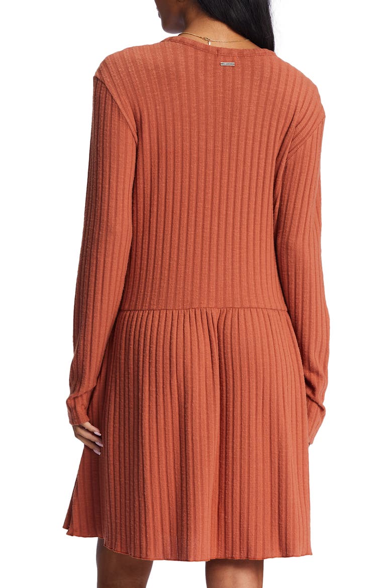 Always Lounging Long Sleeve Rib Dress, Alternate, color, SWEET CHOCOLATE