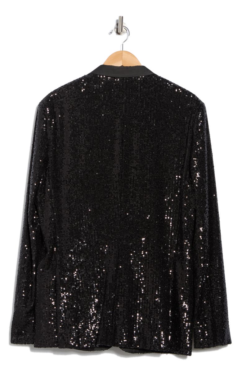 HUGO Arti Sequin Notch Lapel Stretch Blazer, Alternate, color, 