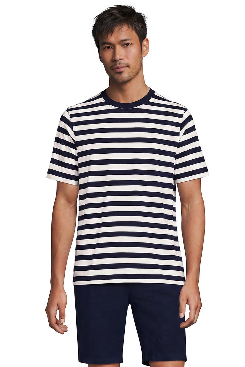 Short Sleeve Super Tee, Main, color, Navy/Ivory Stripe