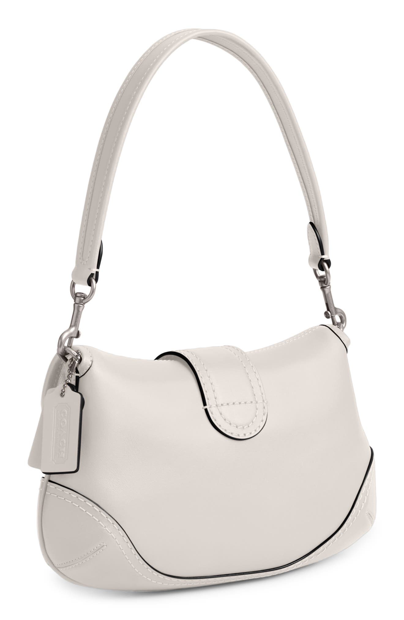COACH Soho Glove Tanned Leather Shoulder Bag, Alternate, color, Chalk